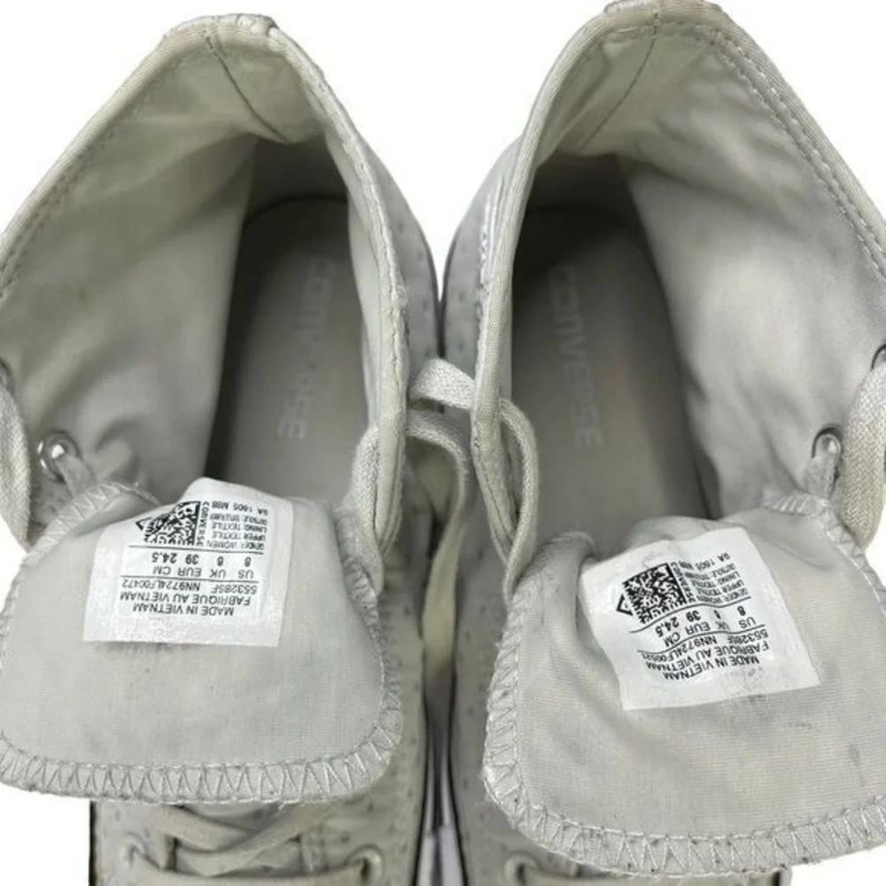 Converse Sneakers Womens 8 All Star Chuck Taylor Neoprene Hi Top Gray Shoes - Picture 6 of 11